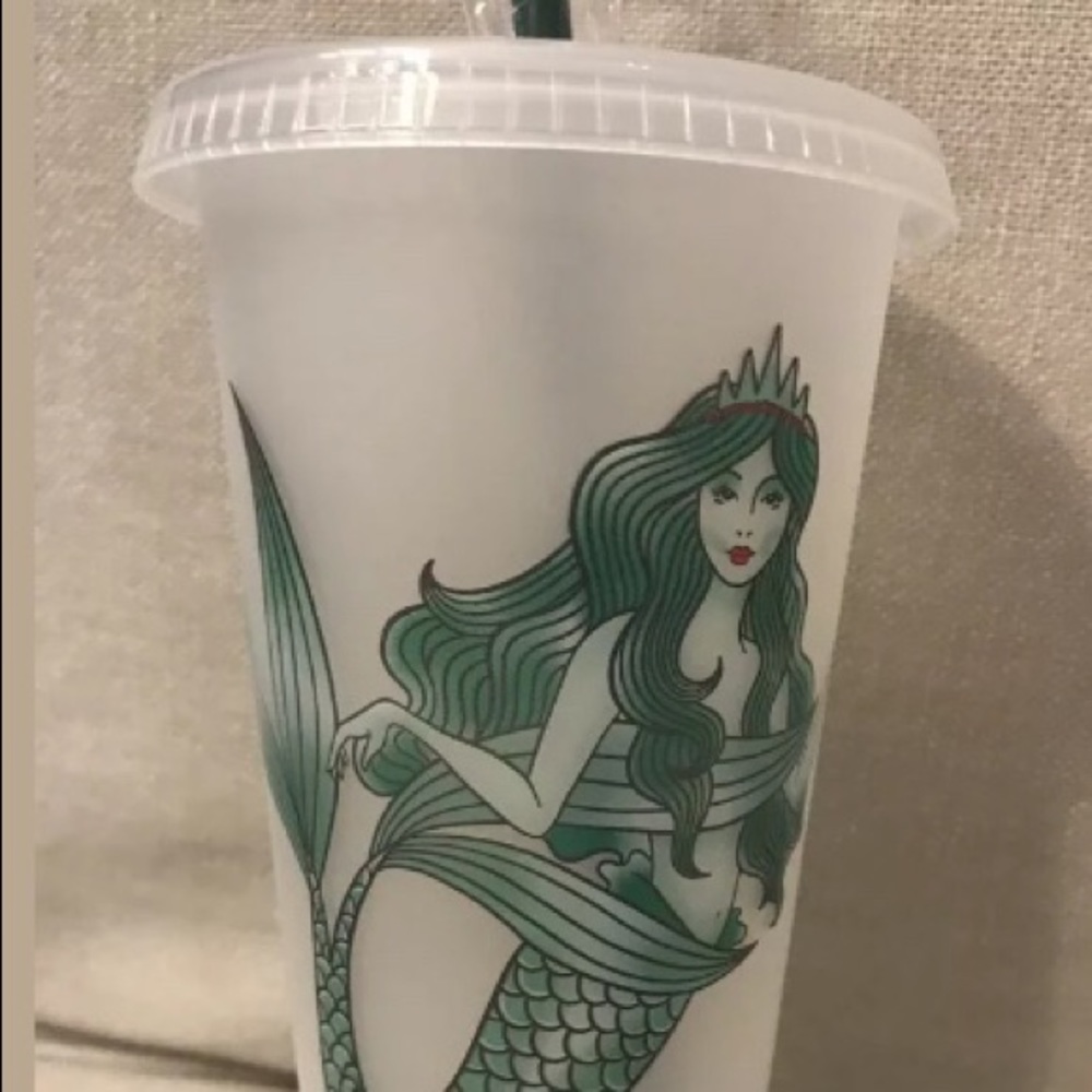 Starbucks siren mermaid plastic cold cup